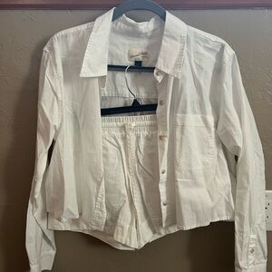 Universal Thread Cropped Button Up and Shorts